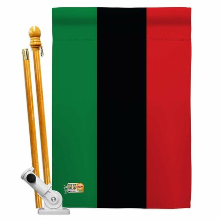 COSA 28 x 40 in. African American Flags of the World Nationality Impressions Vertical House Flag Set CO2055724